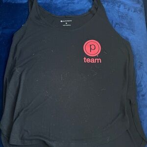 Pure Barre Black and Red Logo Tank Top